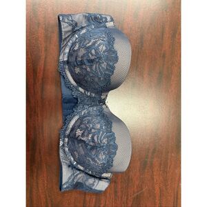 Maidenform Strapless Navy Lace Push Up Bra Size 36B